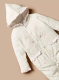 Juniors Duck embroidered fleece hooded sleepsuit(Winter)