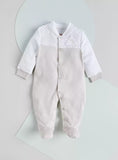 Giggles beige checkered sleepsuit