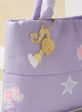 Barbie purple printed handbag