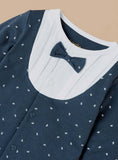Giggles navy bow formal sleepsuit