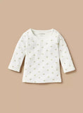 Juniors white all over trees printed shirt & pyjama set (set of 2)