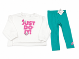 Nike just do it white sweatshirt & Pyjama set (set of 2) (Winter)