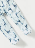 Juniors blue giraffe zipped sleepsuit