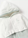 Juniorscute baby colorblock hooded pastel sleepsuit (Winter)