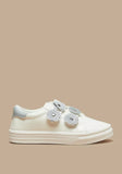 FloraBella White Glittery flower shoes (Box Packaging)
