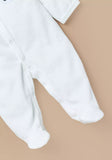 Juniors white koala embroidered closedfeet sleepsuit (Winter)