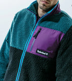 Timblerland men's colorblock sherpa zipped pullover (Winter)