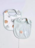 Juniors Hola! printed bib with button closure(set of 2)