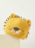 Juniors Lion Embroidered Beanie Cap with Ear Applique (Winter)