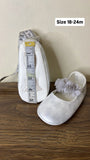Giggles Floral Accent Slip-On infant ballerina shoes