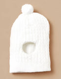 Juniors white knitted Monkey Cap(Winter)