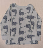 Juniors blue giraffe printed Fullsleeves tshirt