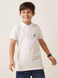 Juniors sonic printed white polo tshirt (Summer)