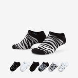 Nike black & white printed textured socks (set of 6)