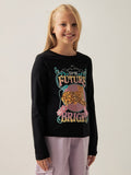 Juniors keep the future leopard Fullsleeves tshirt
