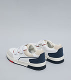 R&B white colorblock shoes