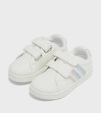 R&B white side lined girls shoes