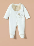 Giggles pin embroidered sleepsuit