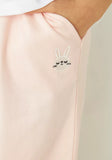 Juniors pink cat printed flared jog pants