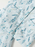 Juniors blue leafy shirt & pyjama set (set of 2)