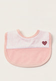 Giggles Pink heart bib
