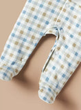 Giggles Multi Colored Checkered Colorblock Formal Sleepsuit (Winter)