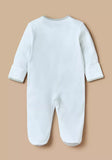 Giggles grey patterned formal bow & coat sleepsuit