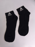 Adidas black textured ankle socks