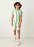 Juniors boys green stripped shorts (Summer)