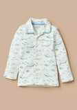 Juniors whale printed shirt & pyjama set (set of 2)