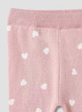 Juniors pink star knitted shirt ,& pyjama set (set of 2) (winter)
