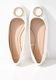Max white ring ballerinas