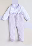 Juniors purple bow floral formal sleepsuit