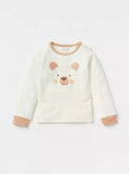 Juniors bear embroidered shirt & Pyjama set (set of 2)