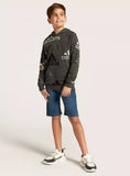 Adidas dark grey all over logo printed hoodie (winter)
