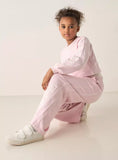 Kappa solid pink fleece cropped shirt & flared pants (winter)