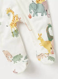 Juniors light animal printed zipped sleepsuit