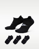 Nike solid black ankle socks (pack of 3)