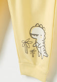 Juniors yellow dino jog pants