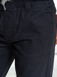 Juniors black boys pants with drawstring
