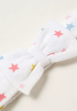 Juniors Printed Headband with Bow Accent