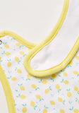 Juniors Solid Bib with Bow Detail and Press Button Closure