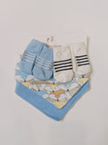 Juniors fox bandana bib & infant booties
