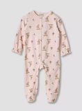 Juniors pink bunny fleece sleepsuit (winter)