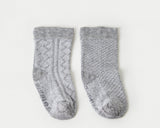 Giggles grey Ankle Length Socks (set of 2)