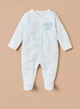 Juniors blue pastel sleepsuits (set of 2)