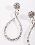 Lovisa silver twist teardrop earrings (Jewellery)