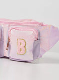 Barbie Pink Sequinned Waist Bag with Adjustable Strap and Buckle Closure