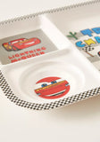 Cars themed 3 sectioned plate