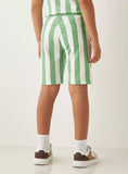 Juniors boys green stripped shorts (Summer)